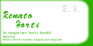 renato horti business card