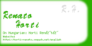 renato horti business card